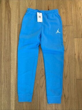 Jordan kids/boy/ women small Bright Blue Jumpman Fleece Joggers